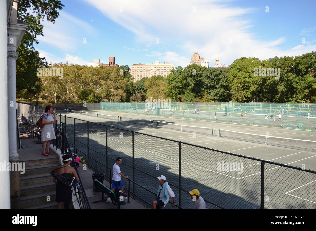 Central Park Tennis Center New York City Stockfotografie Alamy