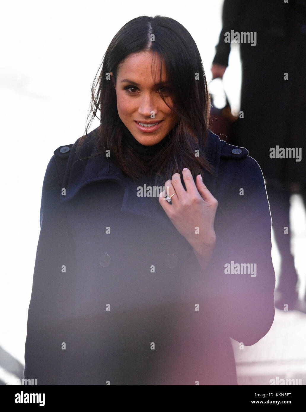 Meghan Markle Verlassen des Zeitgenössischen in Nottingham, Nottingham, nach der Teilnahme an einer Terrence Higgins Trust Welt-AIDS-Tag liebe Messe auf ihrem ersten offiziellen Engagement zusammen. Stockfoto
