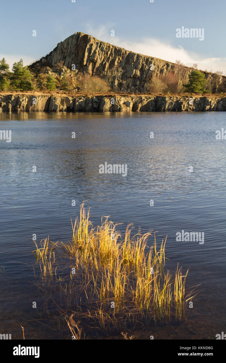 Cawfields Quarry, Northumberland, Großbritannien Stockfoto