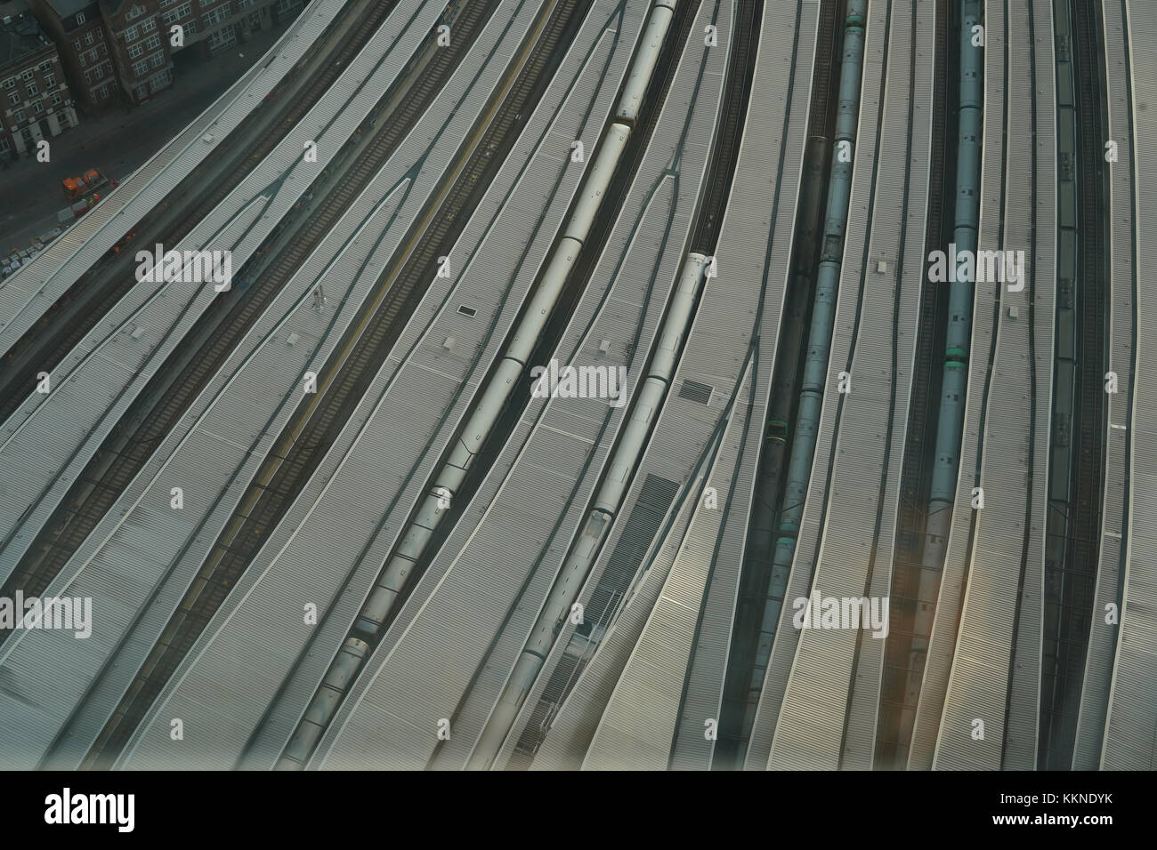 Ein Blick auf die London Bridge Bahnhof von der Oberseite der Shard, der britischen Hauptstadt höchste Gebäude. foto Datum: Mittwoch, 22. November 2017. ph Stockfoto