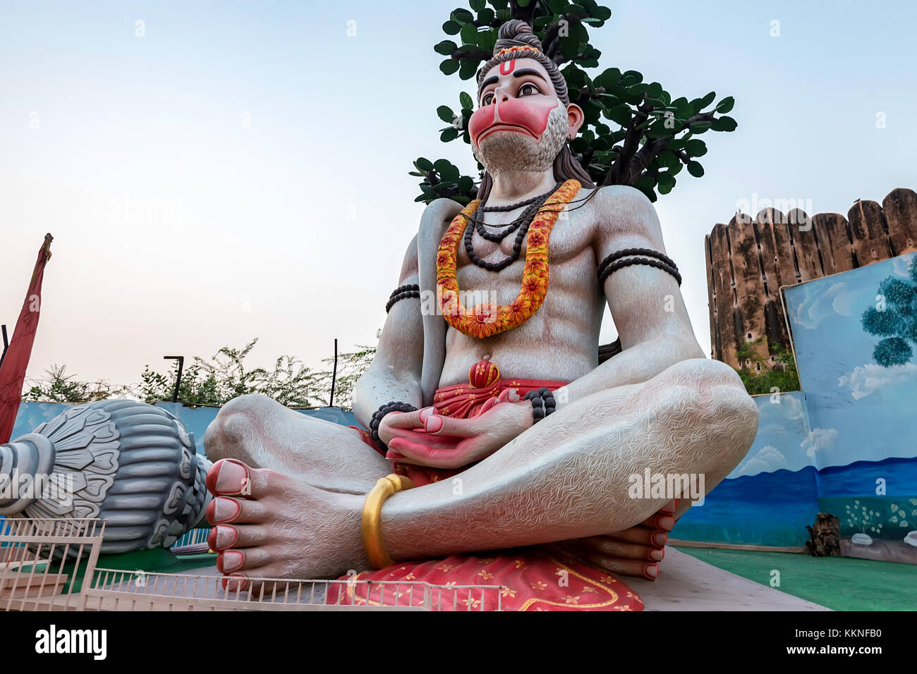 Big hanuman Statue in indischen Straße Stockfoto