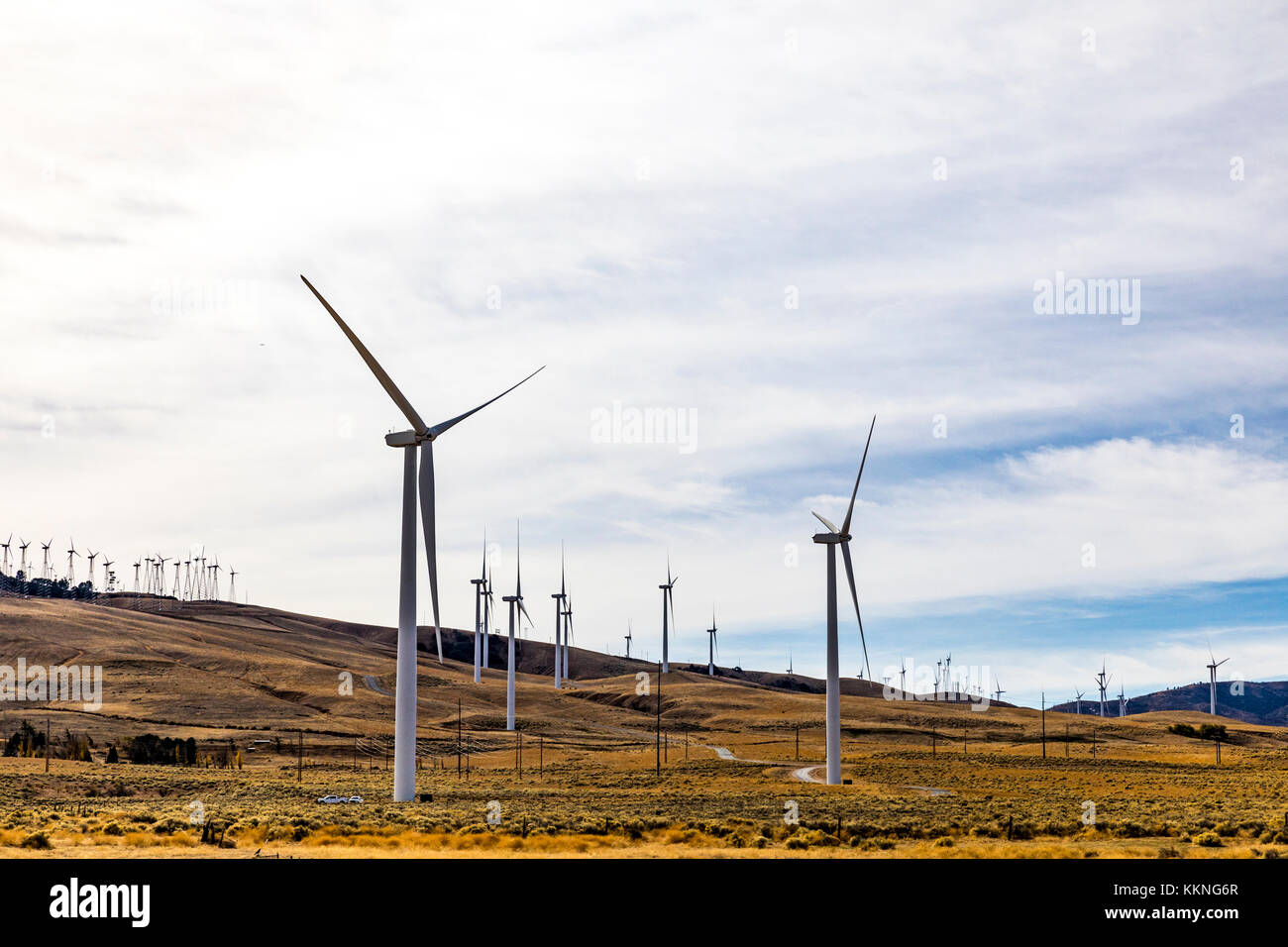 Wind Generatoren in Tehachapi Kalifornien Stockfoto