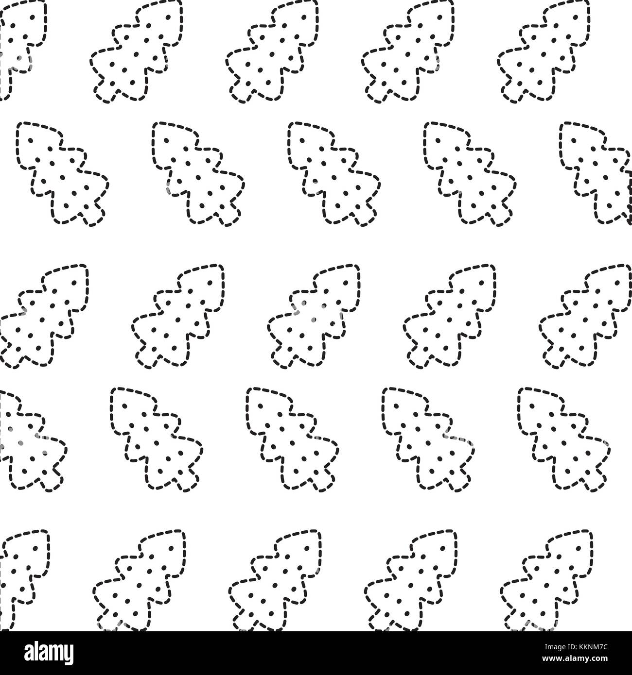 Gepunktete Form köstlichen Cookie leckeren Snack Hintergrund Stock Vektor