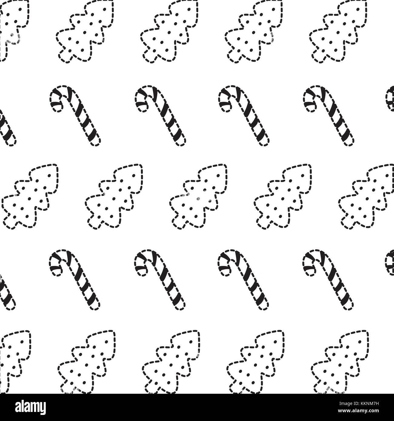 Gepunktete Form Cookie und süßen walking stick Hintergrund Stock Vektor