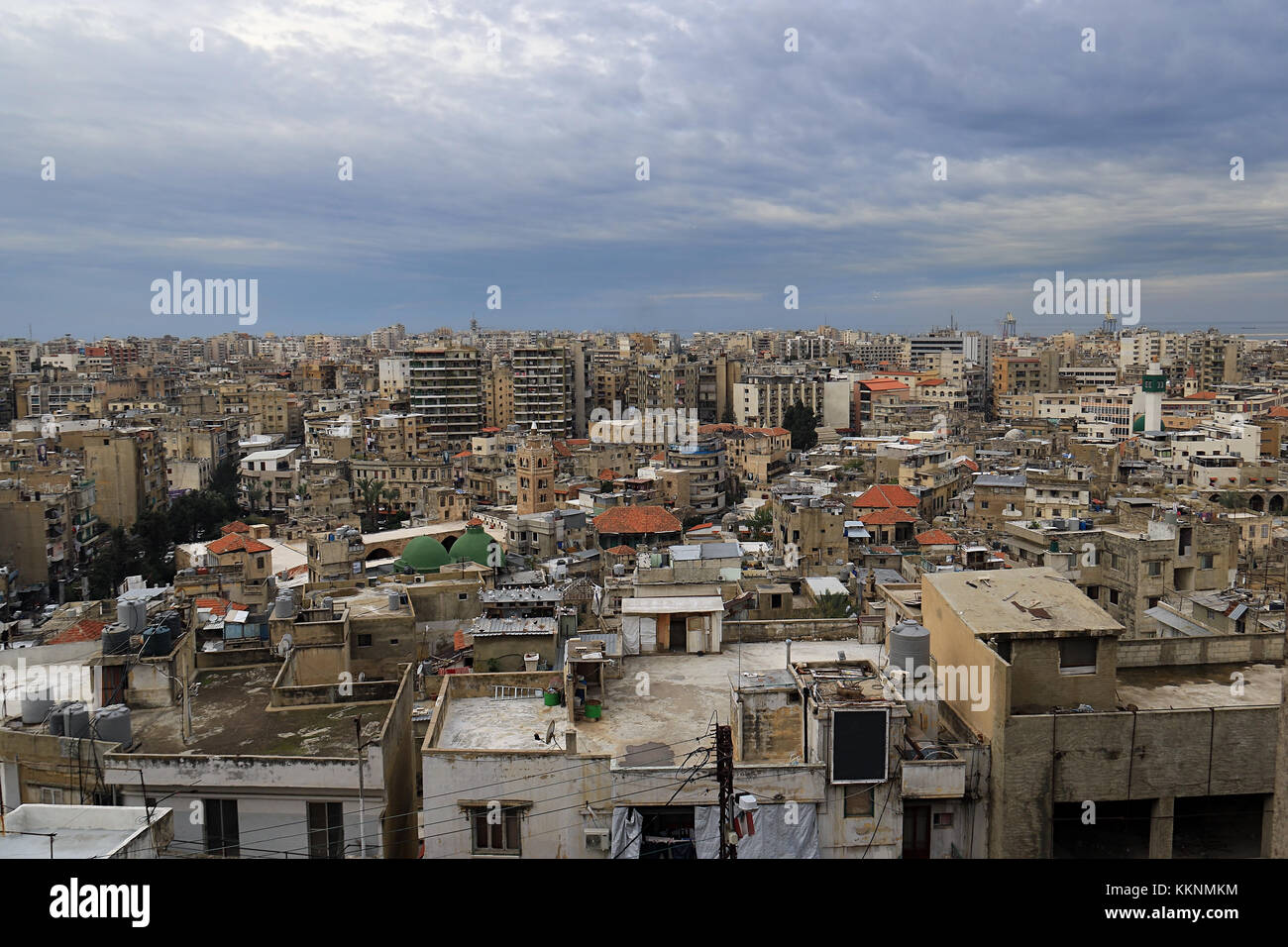 Ein Panorama von Tripolis Gebäude im Libanon. Stockfoto