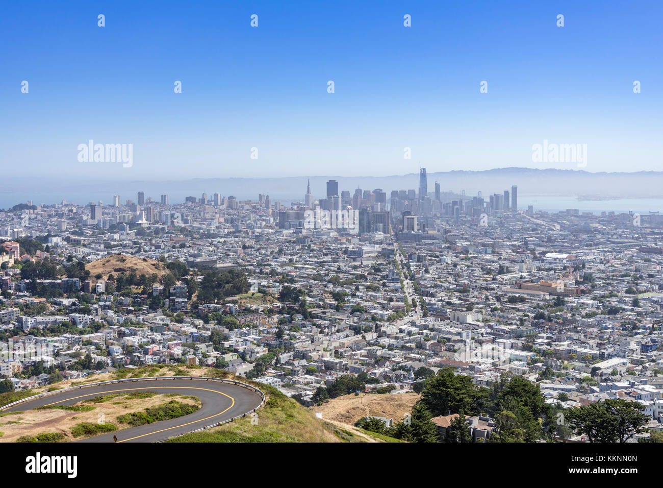 Skyline, twin peaks, San Francisco, Kalifornien, USA Stockfoto