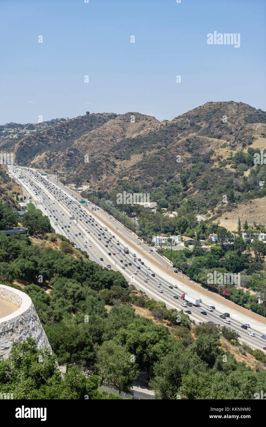 6-spurigen Autobahn, Los Angeles, Kalifornien, USA Stockfoto