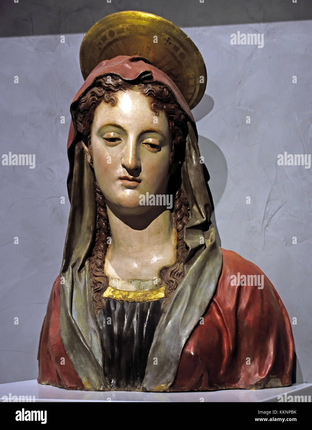 Büste von Maria Magdalena Maria Magdalena. 1565. Polychromic Terrakotta von Giovanni Bandini 1540 - 1599, Museo dell'Opera del Duomo in Florenz, Florenz Italien Stockfoto