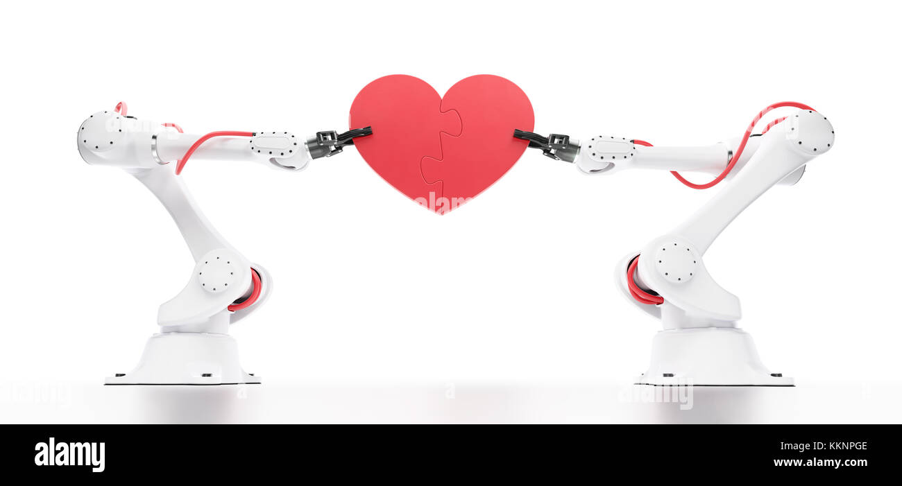 Emotionale Intelligenz in der Robotik. Stockfoto