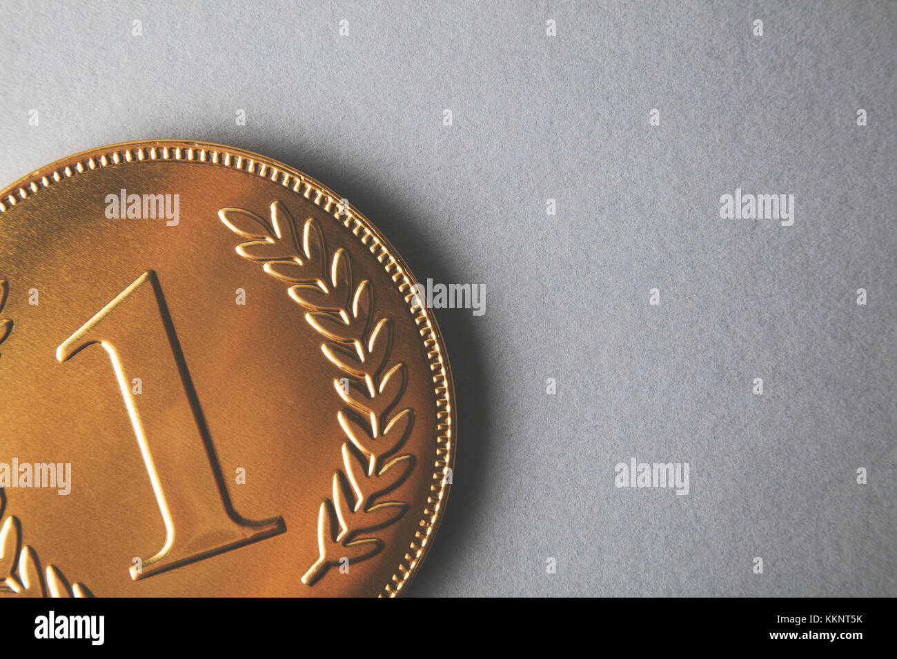 Gold erste Platzsieger Medaille. Erfolg Leistung Konzept Stockfoto