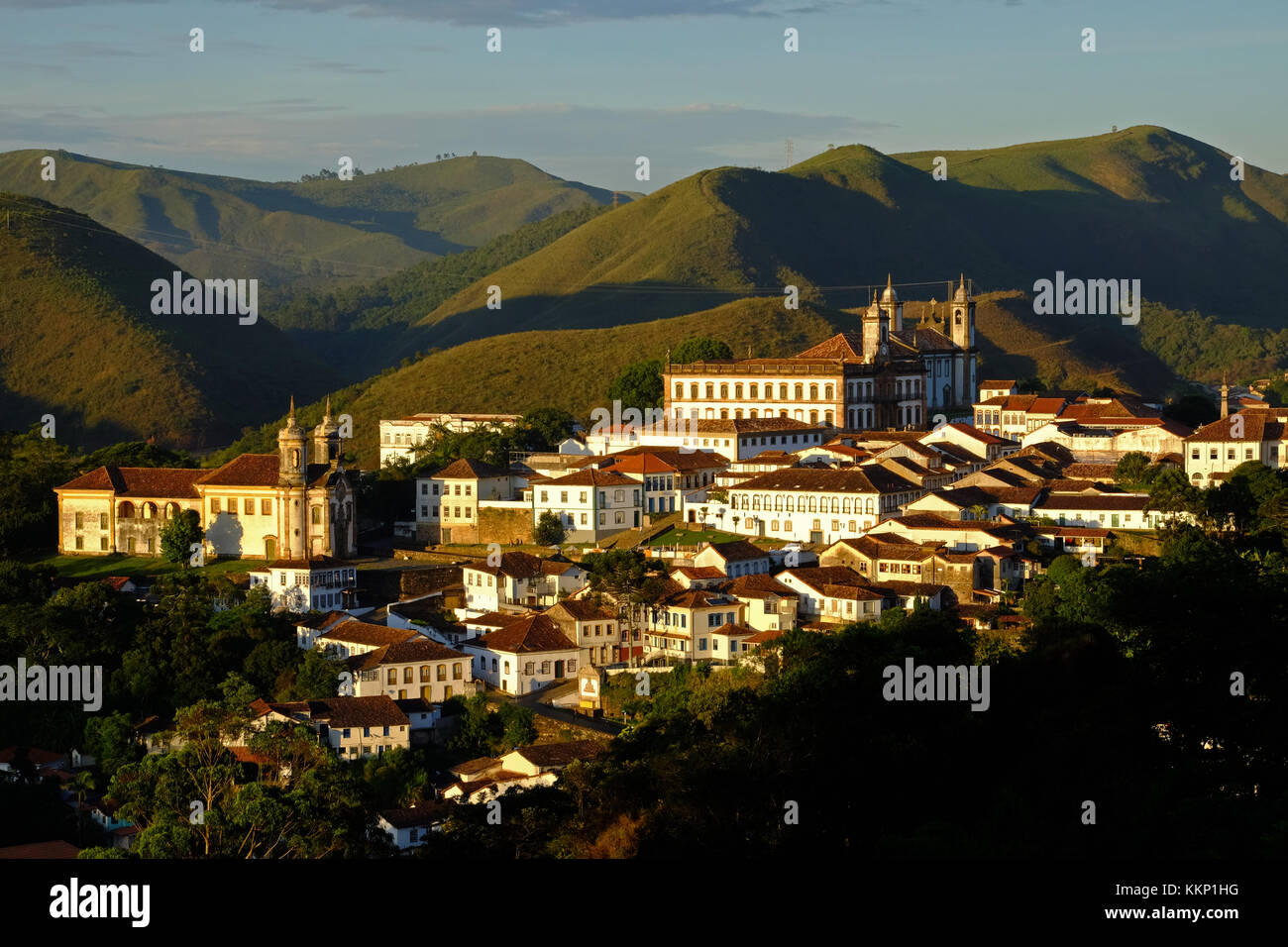 Dämmerung in Ouro Preto, Brasilien, Minas Gerias Stockfoto
