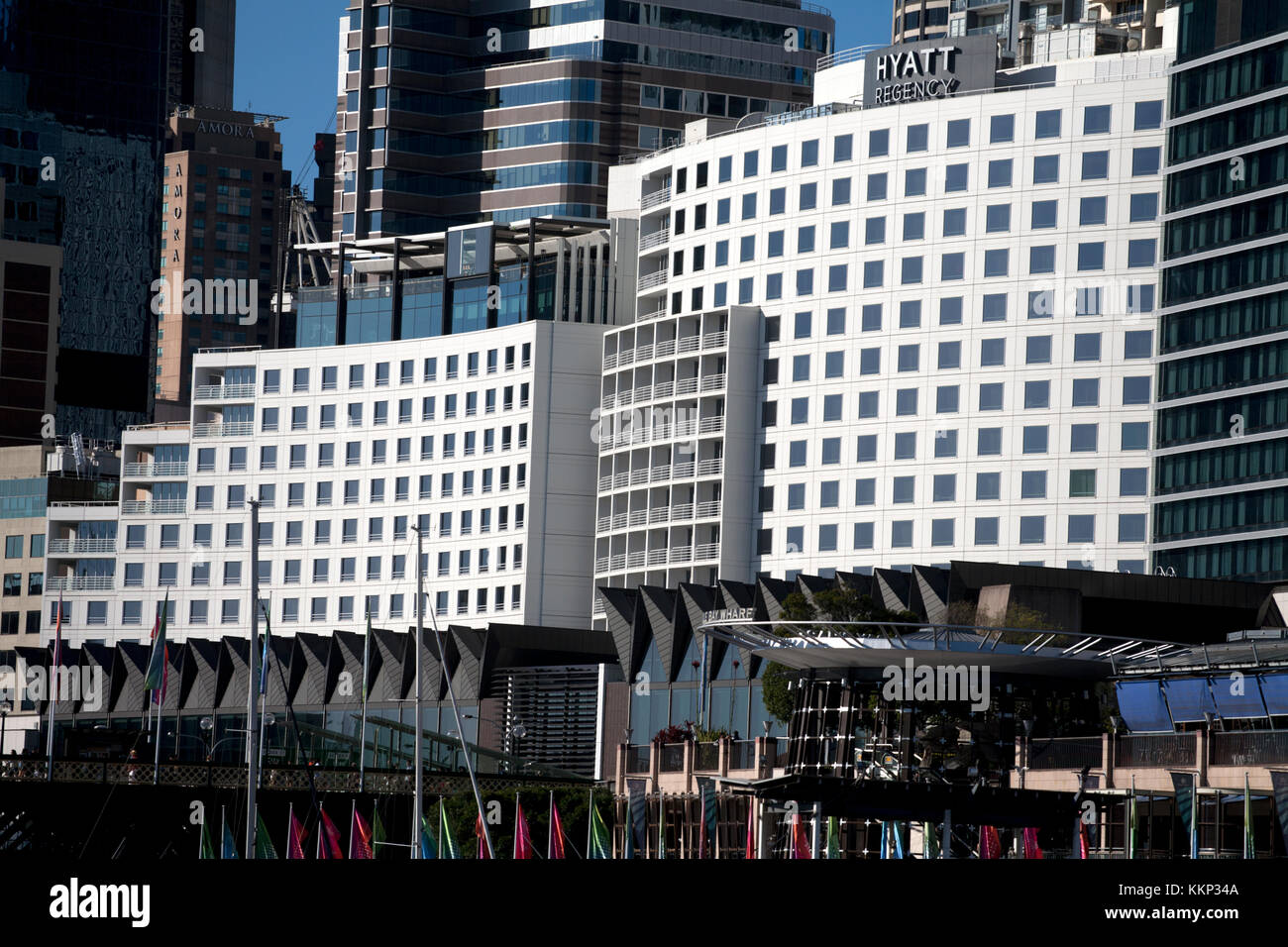 Hyatt Regency Hotel Darling Harbour Sydney New South Wales Australien Stockfoto