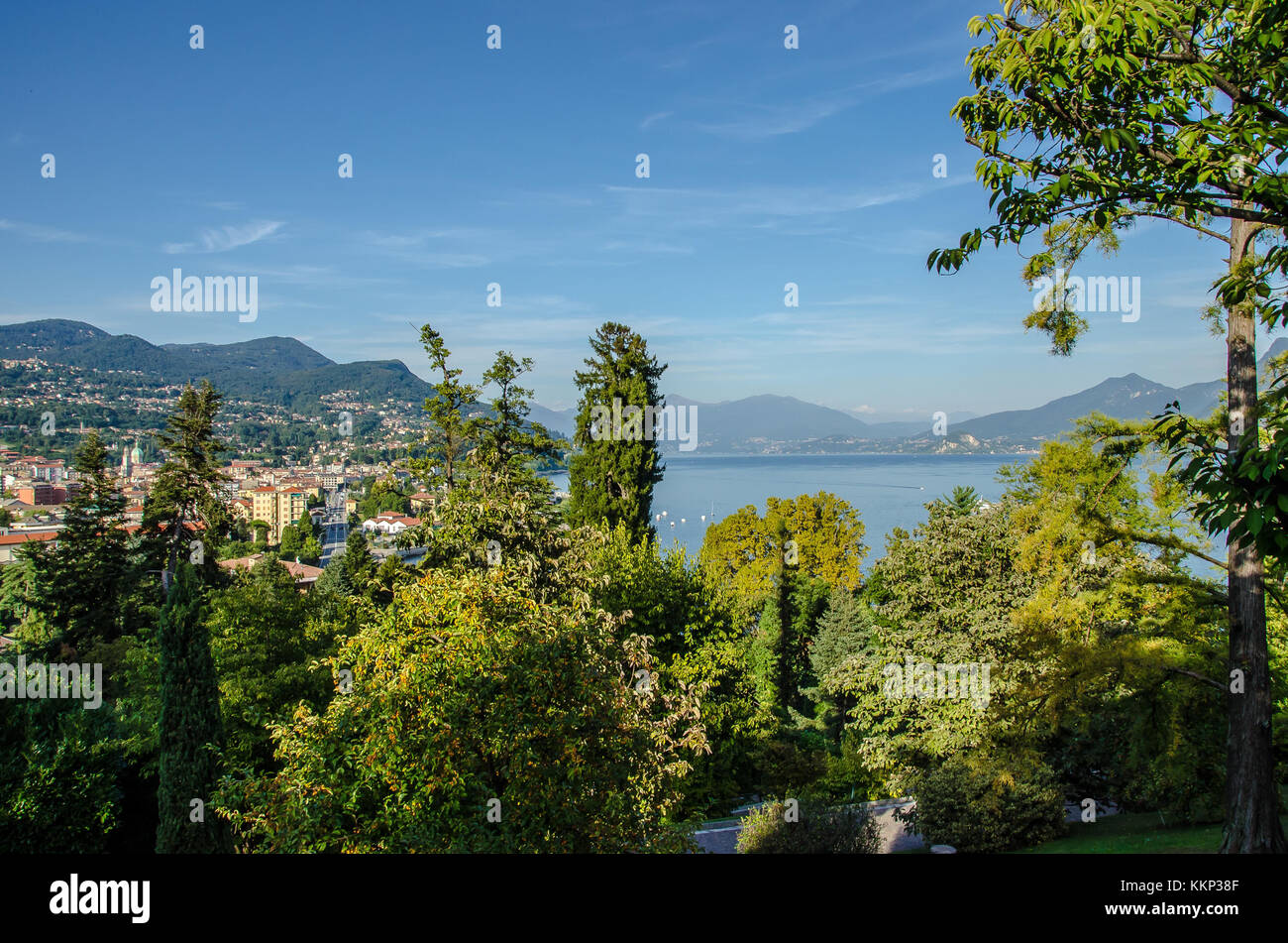 Die Gärten der Villa Taranto in Verbania sind weltweit für ihre Schönheit und die große Zahl von Pflanzenarten bekannt Stockfoto