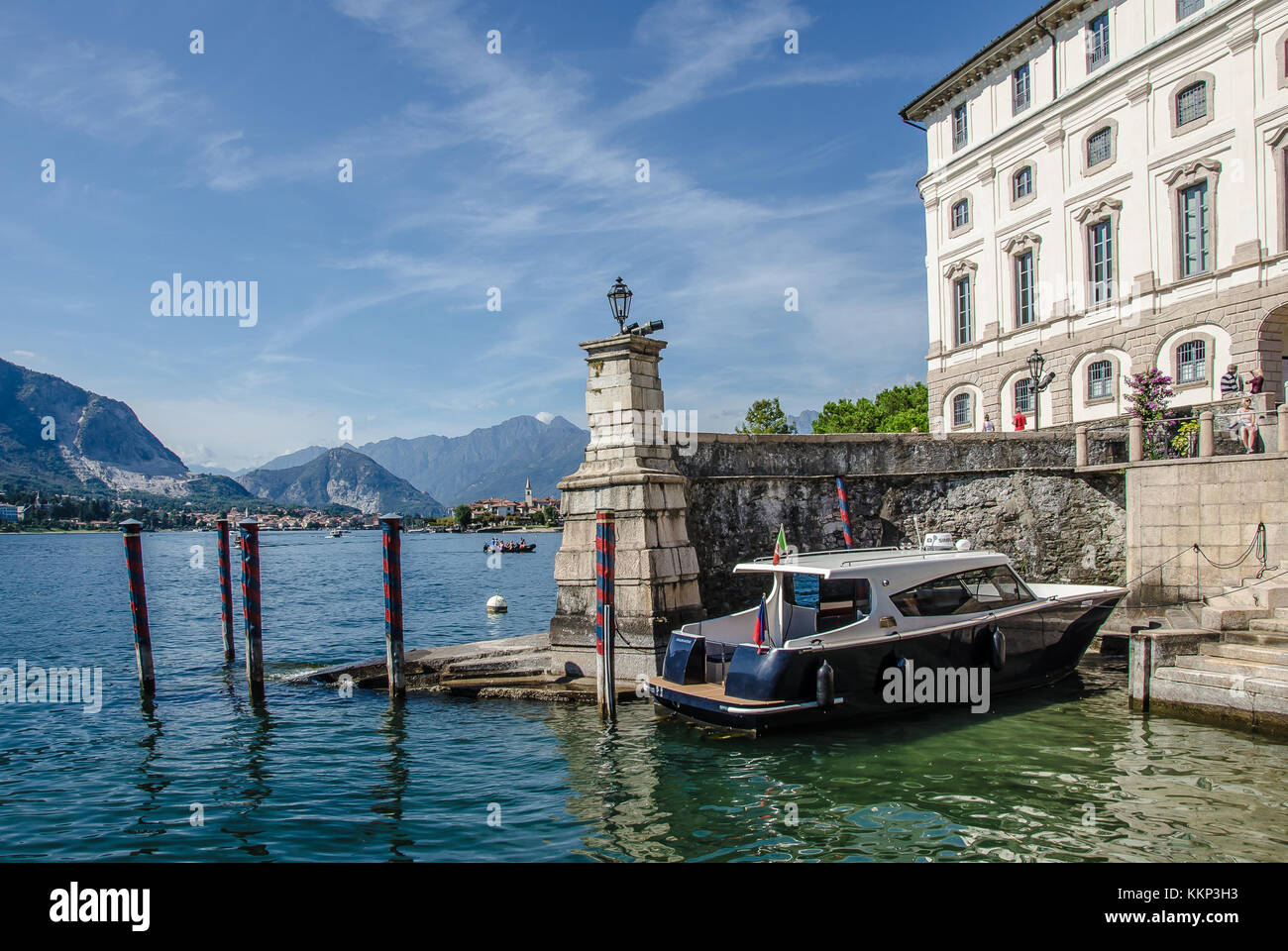 Die Isola Bella, eine natürliche Schatz auch durch menschliche Eingriffe reicher gemacht; es war schon immer einer der beliebtesten Besucherattraktionen des Lago Maggiore. Stockfoto