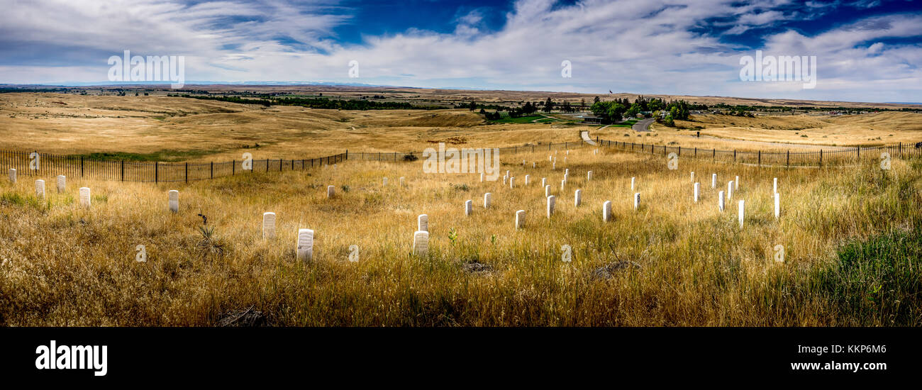Letzte stand Hill - Schlacht am Little Bighorn, Montana Stockfoto