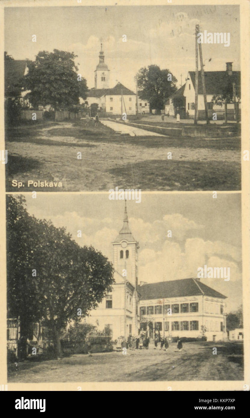 1938 Postkarte von Spodnja Polskava Stockfoto