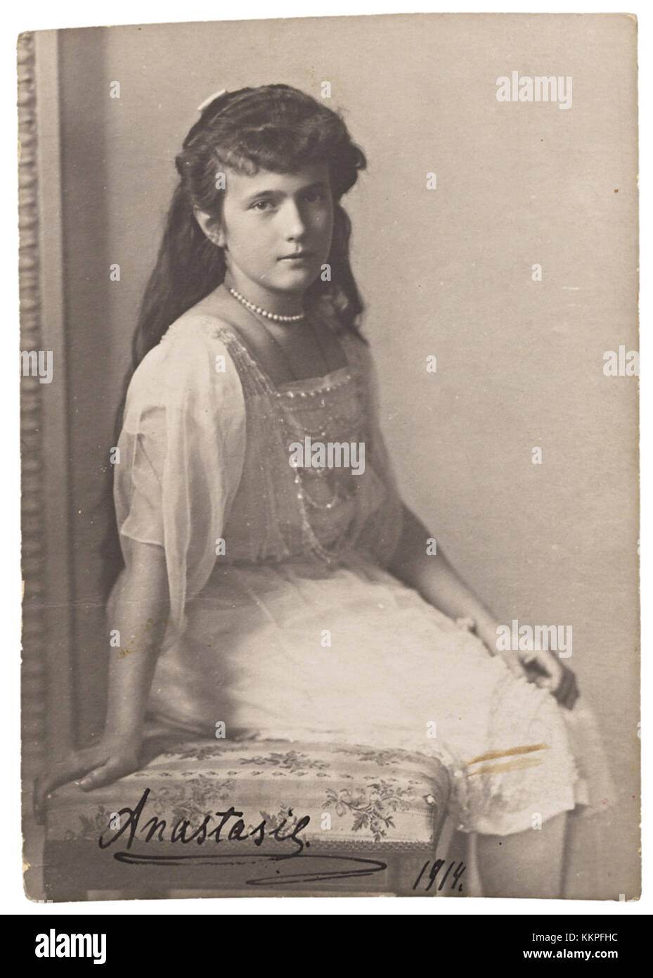 Prinzessin Anastasia Nikolajewna 1914 Portrait Stockfoto