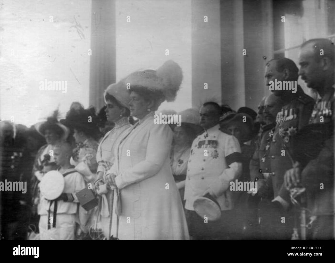 Öffentliches Gebet über die Eröffnung der Jubiläumsausstellung in Zarskoe Selo Stockfoto