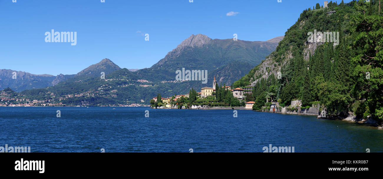 Varenna am Comer See, Blick von der Villa Monastero Stockfoto