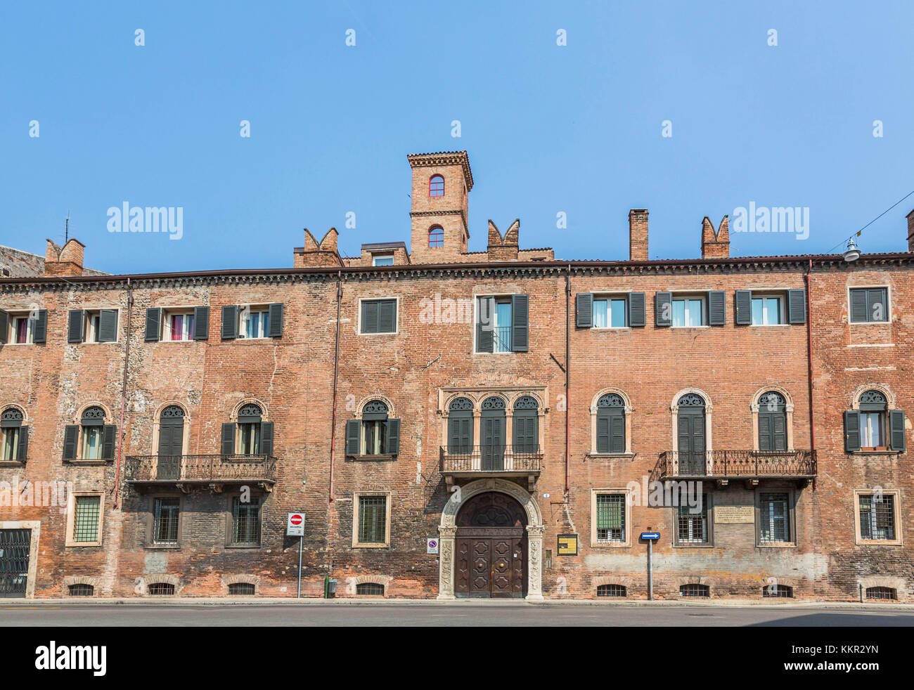 Palazzo lebrecht, der ehemalige Wohnsitz der italienische Schriftsteller und Gelehrte scipione Maffei, (1675-1755), Verona, Venetien, Italien, Europa Stockfoto