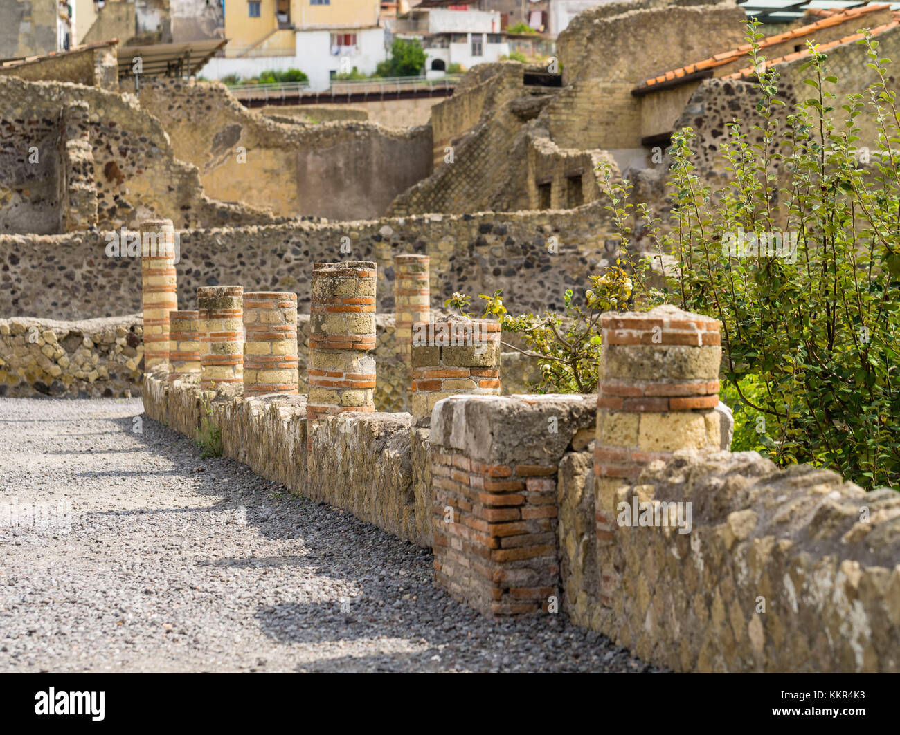 Die archäologischen Ausgrabungen in Herculaneum Stockfoto