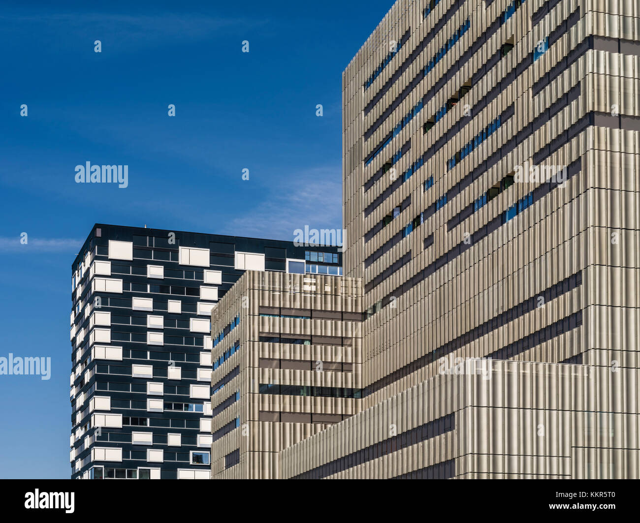 Zürcher Hochschule der Künste und Sheraton in Zürich West Stockfoto