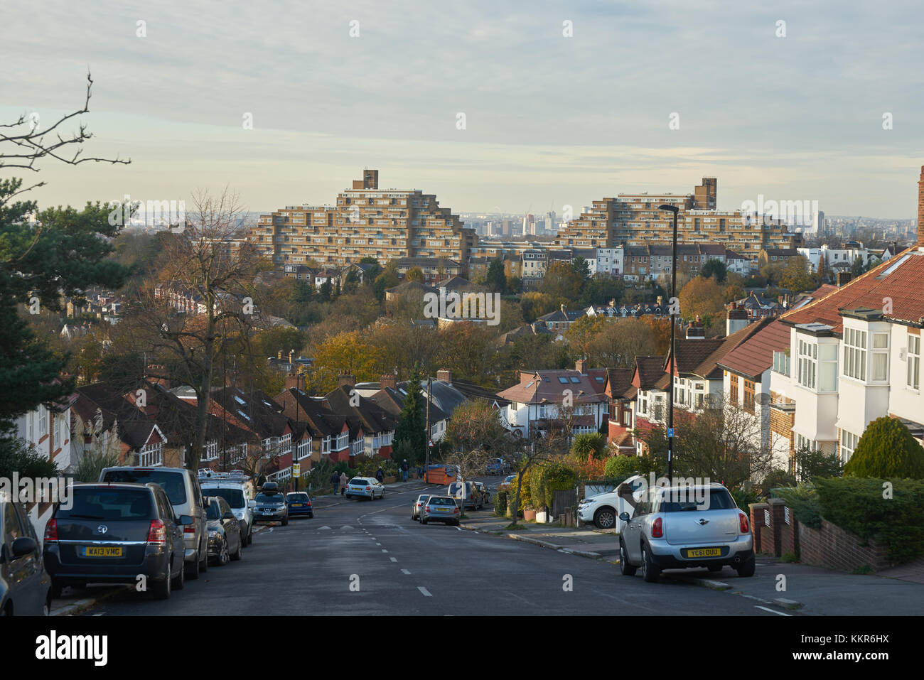 Subruban street Forest Hill South London Stockfoto
