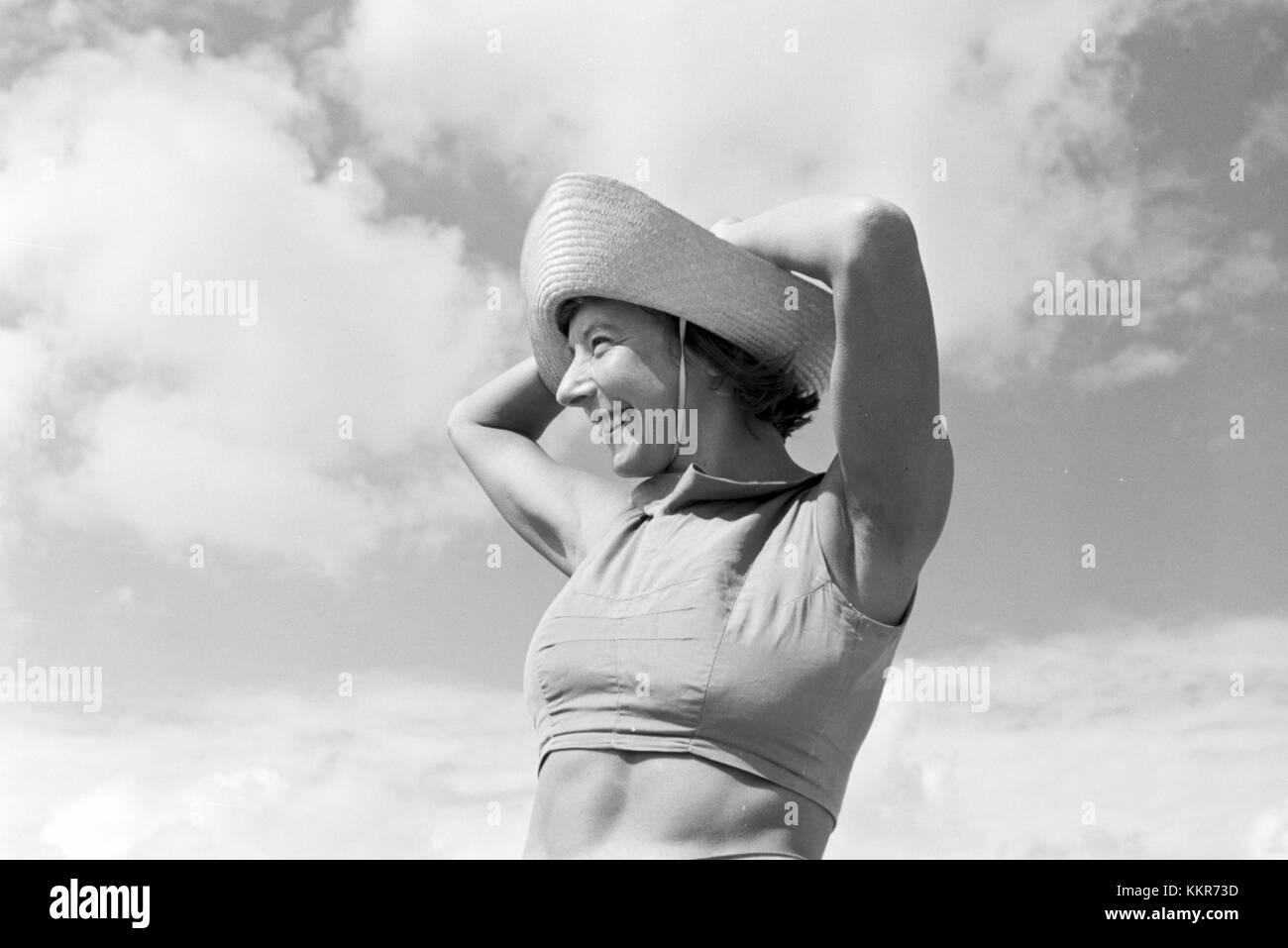 Die berühmte Tänzerin Gret Palucca 5/6 Ihrem Türkeirundreise auf Sylt, Deutsches Reich 30er Jahre. Die beliebte Tänzerin Gret Palucca im Urlaub auf Sylt, Deutschland 1930. Stockfoto