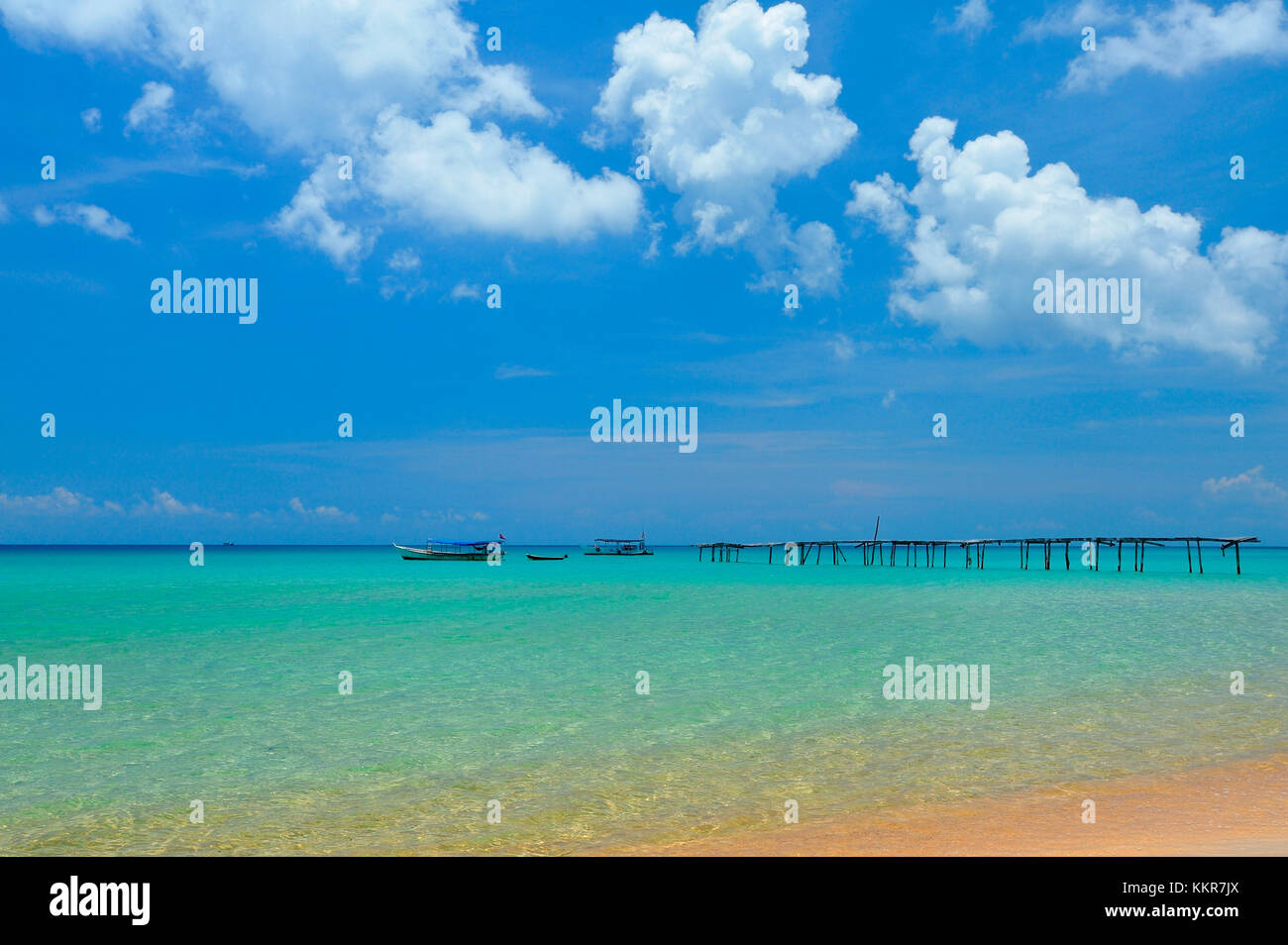 Sihanoukville, Kambodscha, Koh Rong samloem Insel, Sonnenuntergang Strand Stockfoto