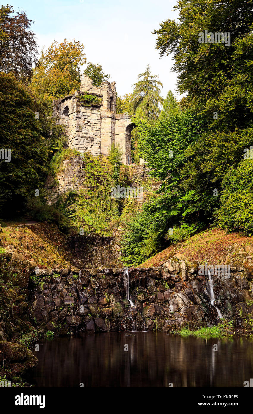 Bergpark Wilhelmshöhe ist ein einzigartiger Landschaftspark in Kassel, Deutschland Stockfoto