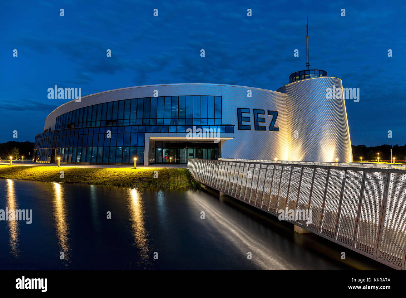 Die Energie-Erlebnis-Zentrum Aurich ist ein modernes Zentrum über Energie und deren Nutzung. Stockfoto