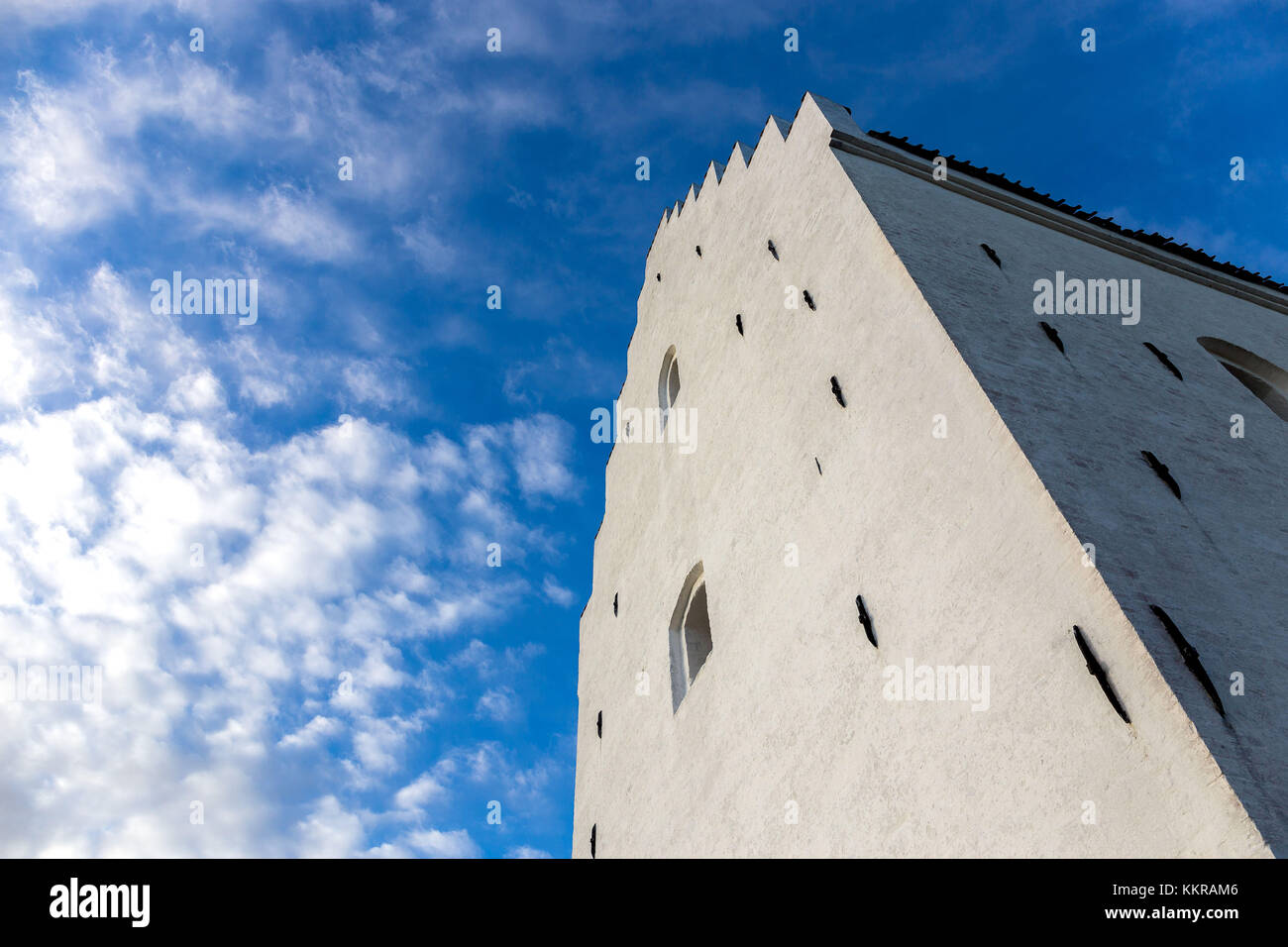 Der Sand bedeckten Kirche, lokally bekannt als den tilsandede Kirke in der Nähe von Skagen Stockfoto