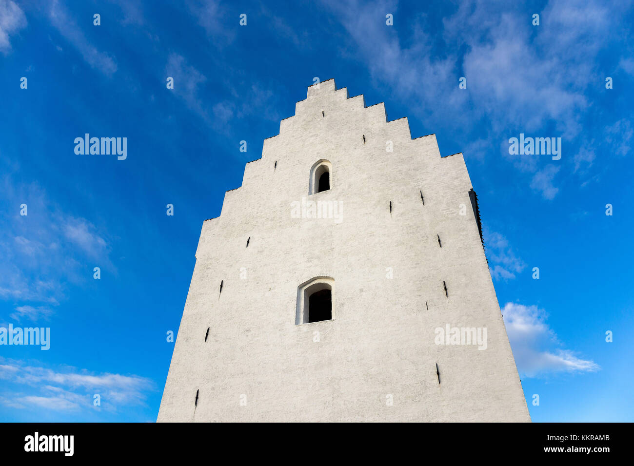 Der Sand bedeckten Kirche, lokally bekannt als den tilsandede Kirke in der Nähe von Skagen Stockfoto