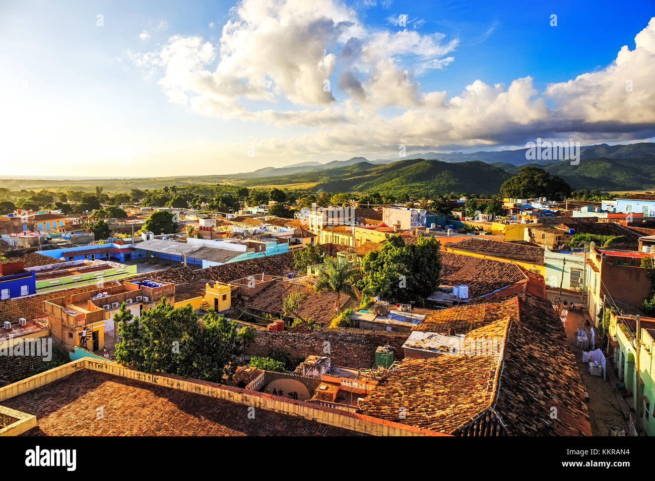 Der Blick auf Trinidad, Kuba. Die Stadt gehört zum Weltkulturerbe der UNESCO Stockfoto