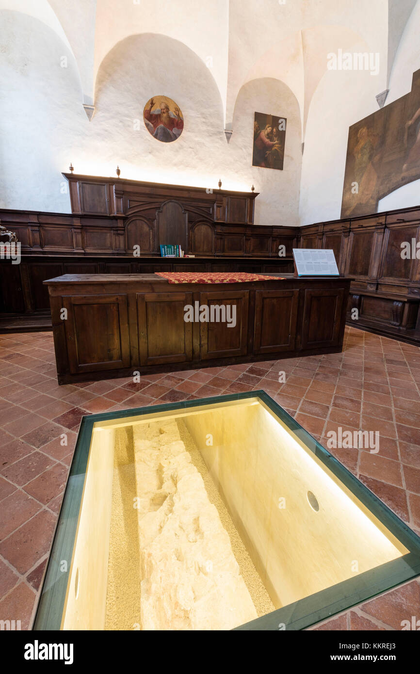 Sakristei der Kirche Santo Sepolcro, Kloster Astino, Longuelo, Provinz Bergamo, Lombardei, Italien, Europa Stockfoto