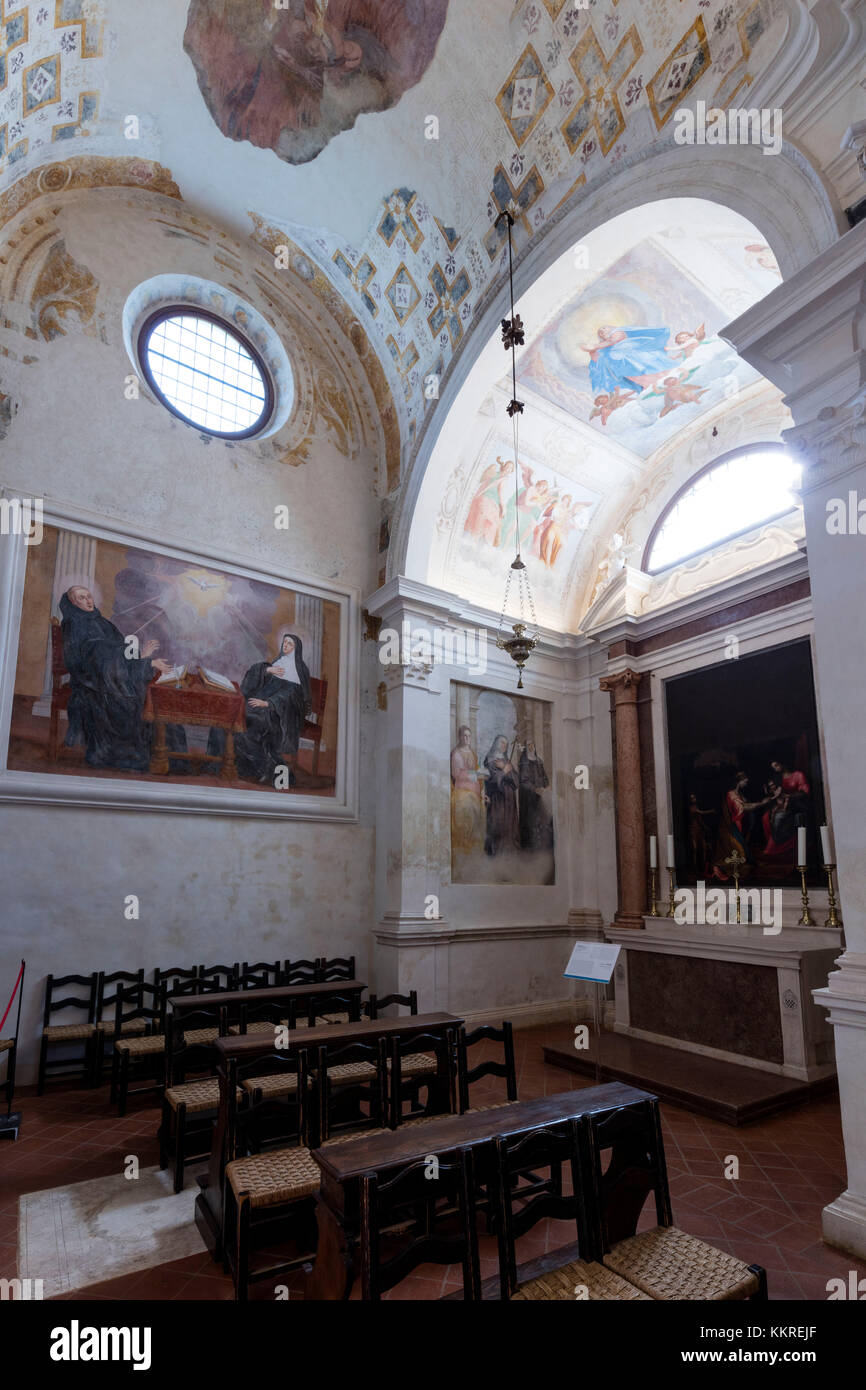 Fresken und Gemälde, Kirche Santo Sepolcro, Kloster Astino, Longuelo, Provinz Bergamo, Lombardei, Italien, Europa Stockfoto