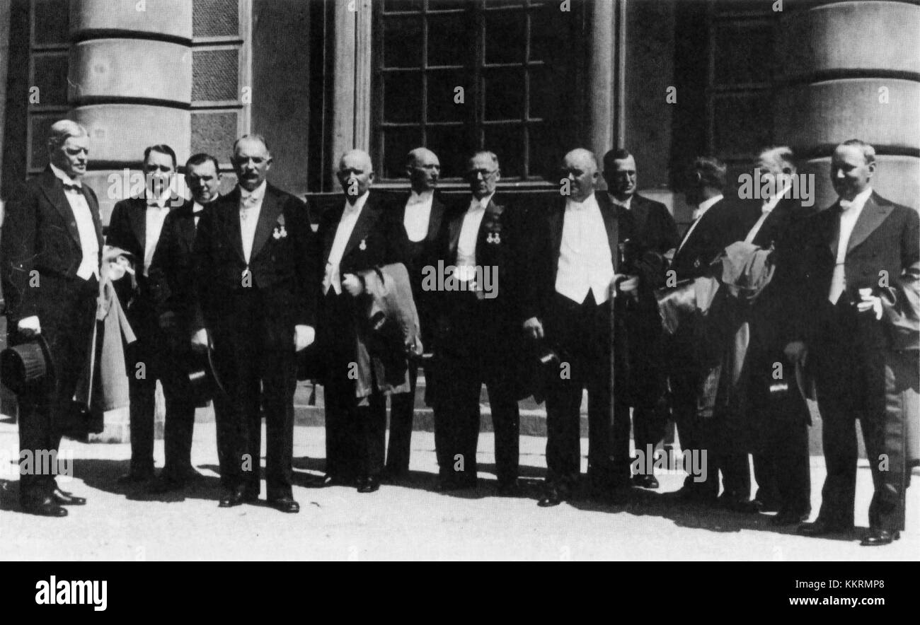 Ein Porträt von Axel Pehrsson Bramstorp, einem schwedischen Politiker und Kabinettsmitglied, aufgenommen während seiner Amtszeit Anfang des 20. Jahrhunderts. Stockfoto