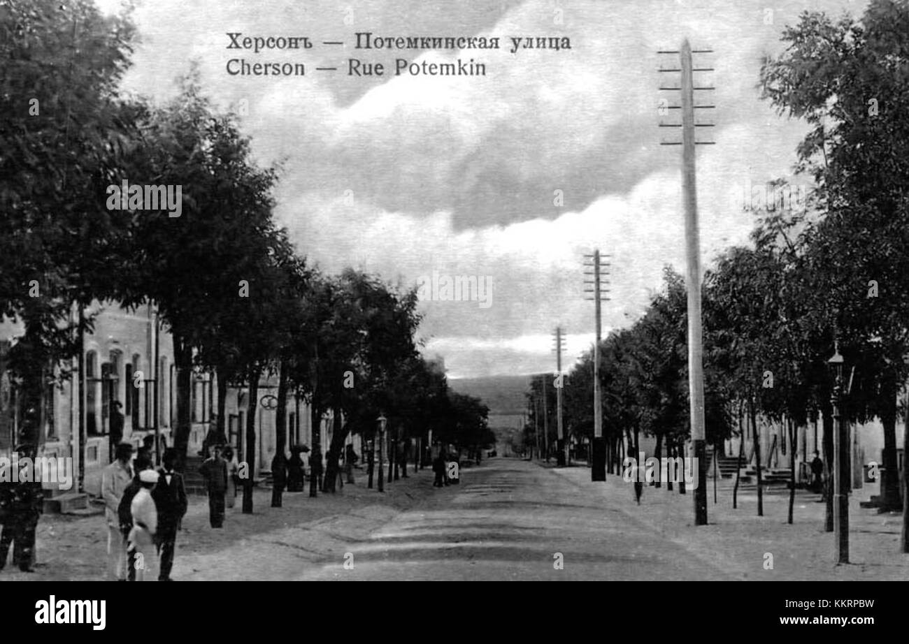Potyomkin Street in Herson Stockfoto
