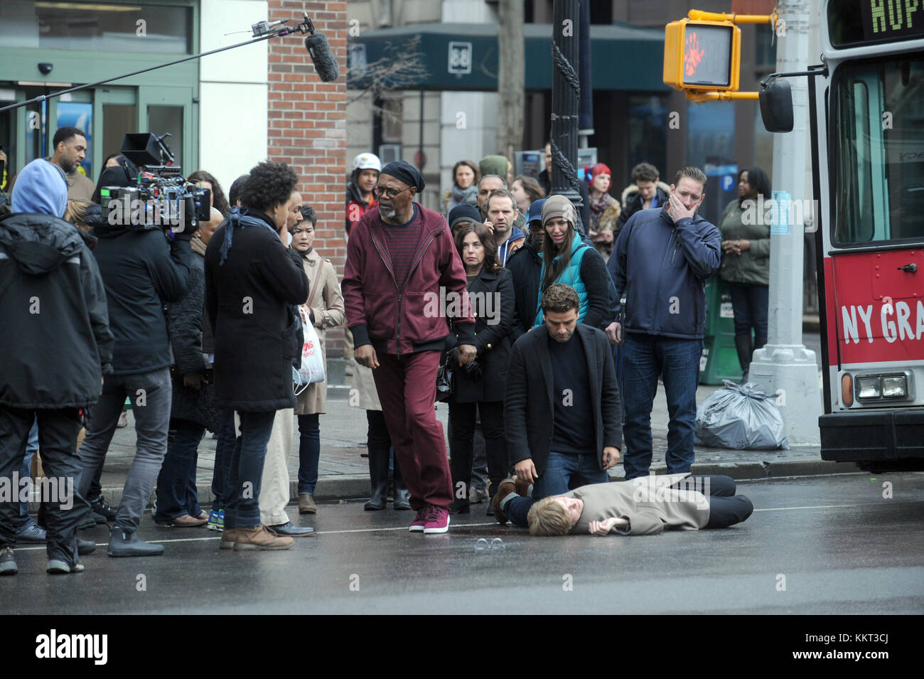 New York, NY - 26. März: Schauspieler Samuel L Jackson am Set von "das Leben selbst" am 26. März 2017 in New York City. Leute: Samuel L Jackson Stockfoto