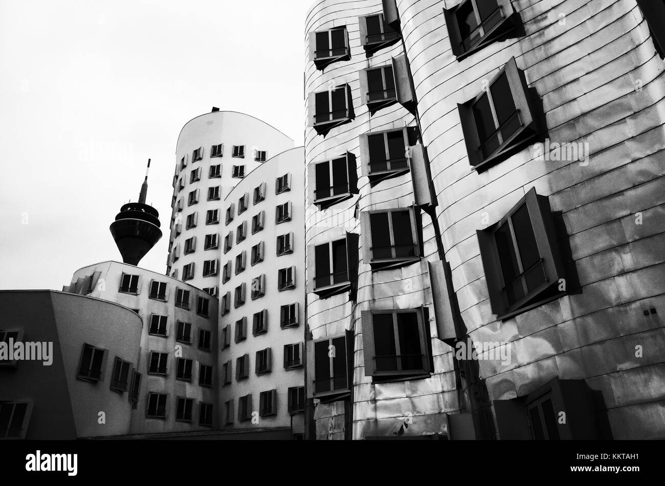 Düsseldorfer Gehry-Gebäude Stockfoto