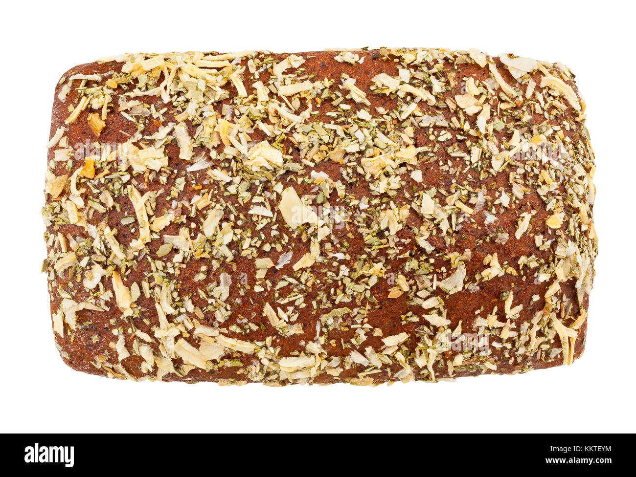Oregano Brot weg isoliert, Ansicht von oben Stockfoto Oregano Brot weg isoliert, Ansicht von oben Stockfoto