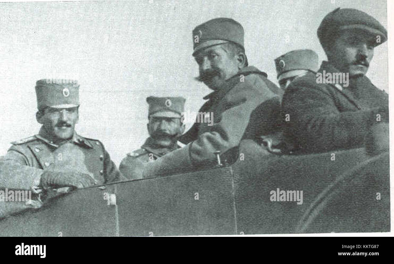 Serbischer 1. Armeestab 1. Balkankrieg Stockfoto