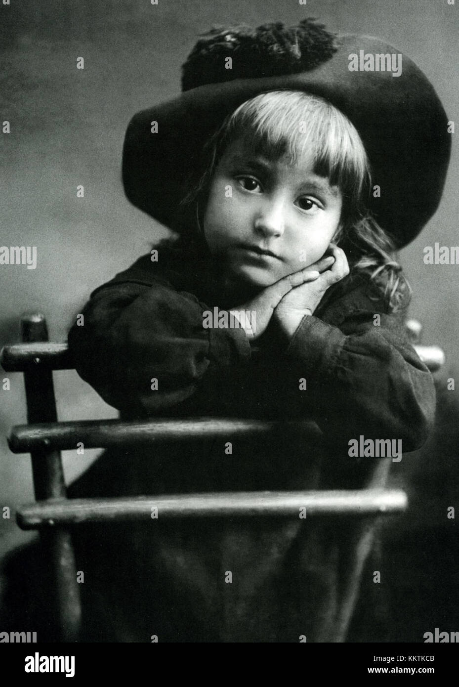 Porträt eines Mädchens, 1910er, Foto von Svishchev Paola Stockfoto