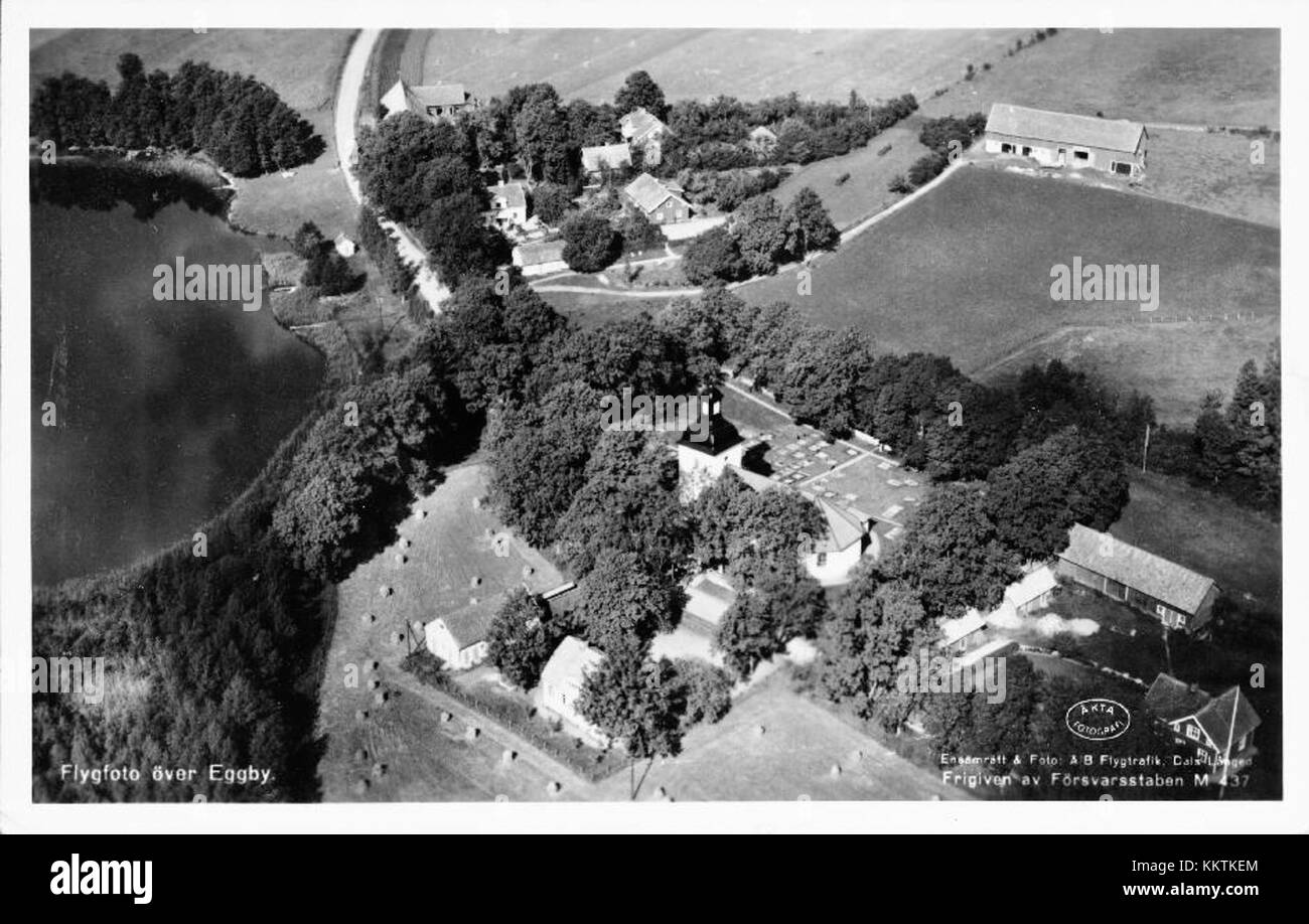 Die Eggby Church, die unter KMB 16000200153731 katalogisiert wurde, ist eine bedeutende schwedische Kirche, die für ihre architektonische und historische Bedeutung bekannt ist. Es ist ein kulturelles und religiöses Wahrzeichen in Schweden. Stockfoto