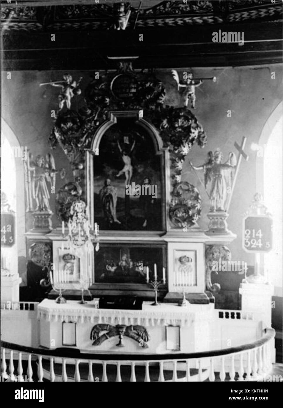 Bild der Bro-Kirche in Uppland, Schweden, dokumentiert durch das schwedische nationale Denkmalamt. Stockfoto