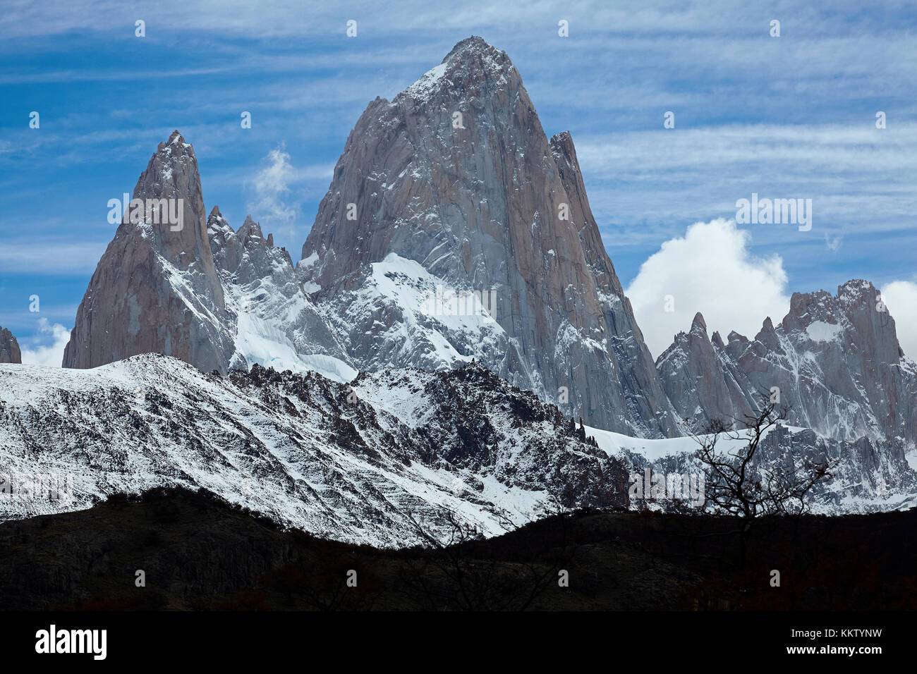 Mount Fitz Roy, Parque Nacional Los Glaciares (Welterbegebiet), Patagonien, Argentinien, Südamerika Stockfoto