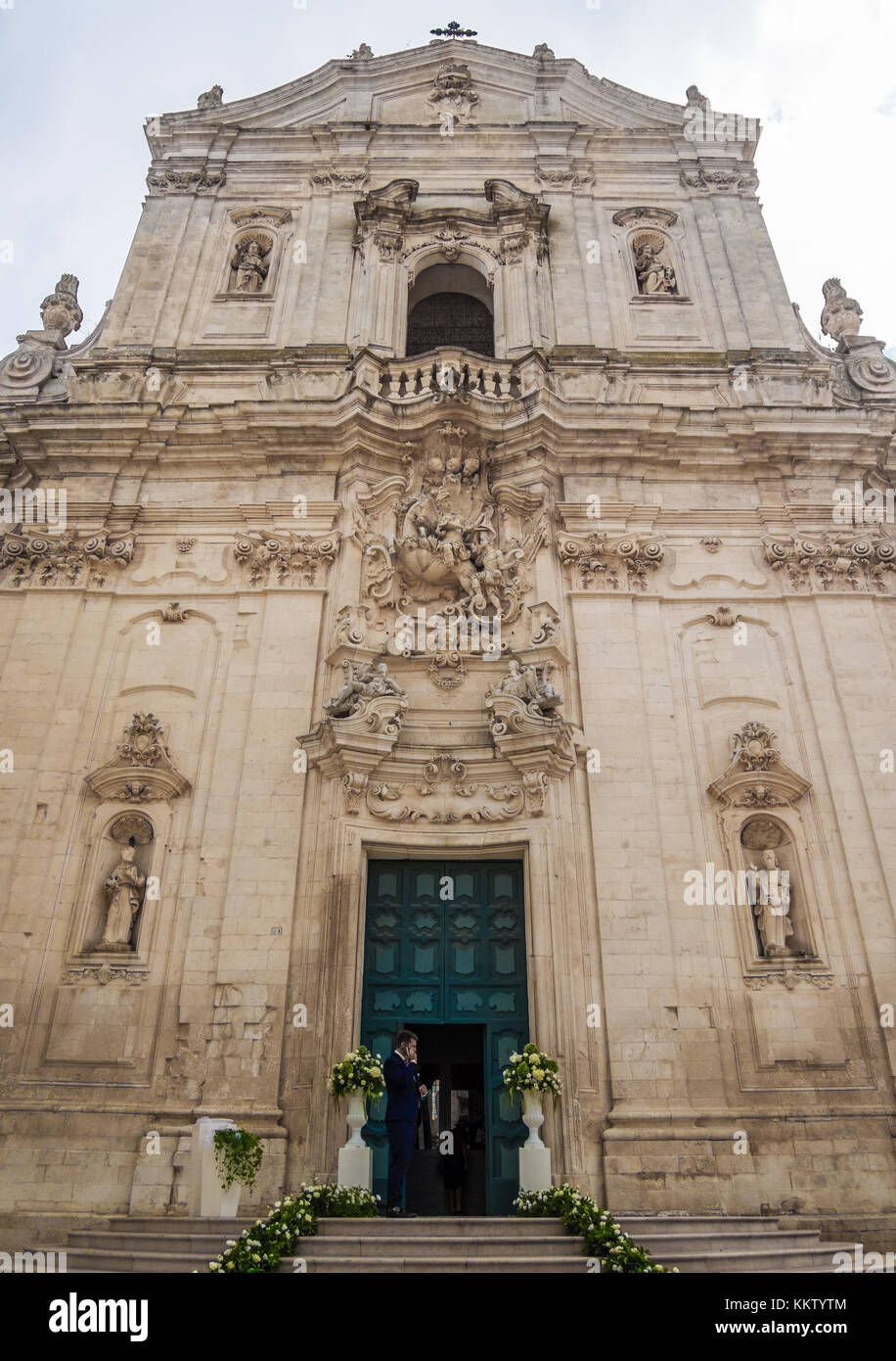 Martina Franca, Italien - das elegante historische Zentrum einer weißen Stadt in der Provinz Tarent, Region Apulien, Süditalien. Stockfoto