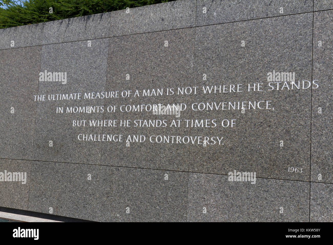 Martin Luther King Jr Zitat Auf Der Inschriftenwand Martin Luther King Jr Memorial Washington Dc Usa Stockfotografie Alamy
