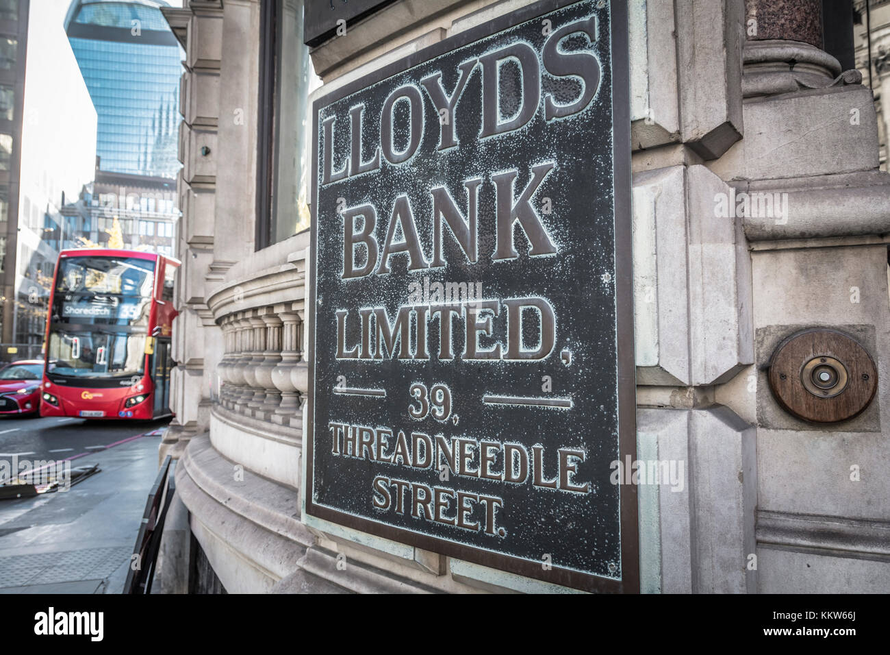 Lloyds Bank Limited, Threadneedle Street, London, EC2, UK Stockfoto