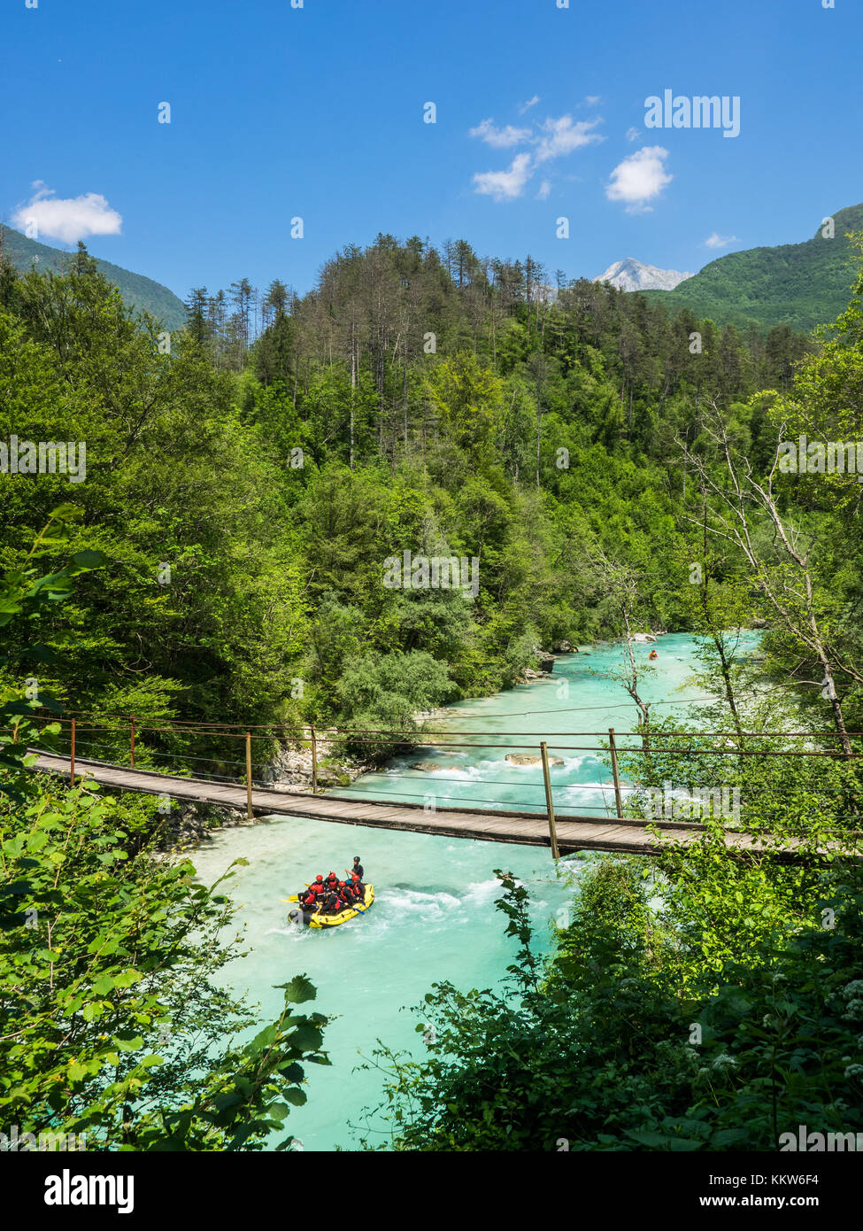 Der Fluss Soca in Slowenien Stockfoto